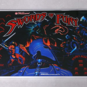 Swords Of Fury Framed Backglass 1988 Williams