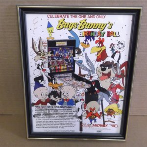 Original Bugs Bunny's Birthday Ball Promo Flyer Framed Wall Art